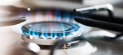Gas hob alight
